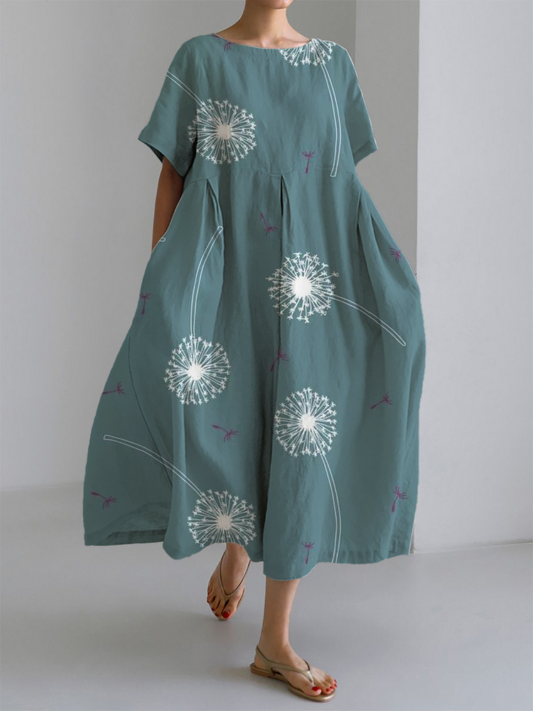 AURORA™ - Maxi dress with beautiful dandelion print