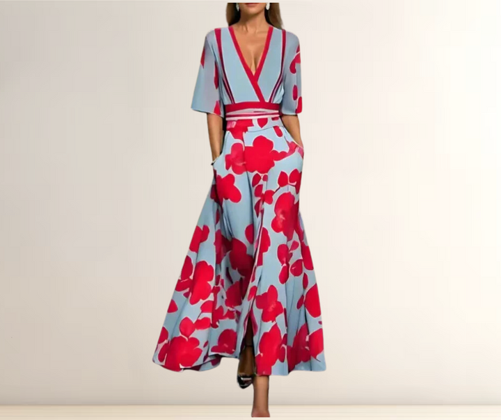 LUNA - ELEGANTES LEICHTES KLEID MIT ÄRMELN