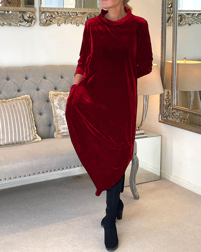 Gabriella - Stylisches Winterkleid mit Taschen