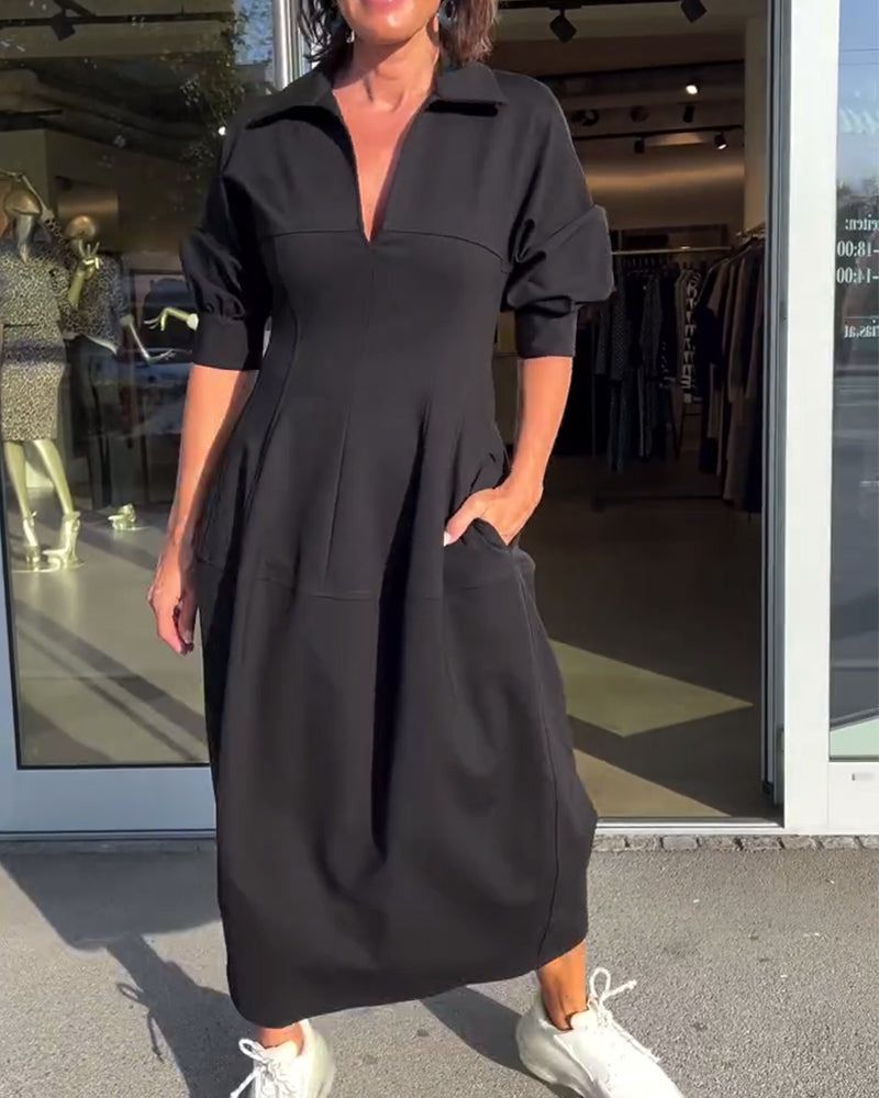 Élyane™ - Midikleid mit strukturierter Eleganz