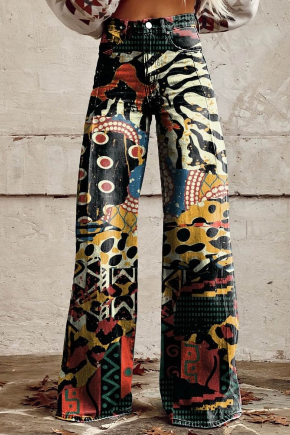 Behn Berlin | Stilvolle Boho Vintage Weitgeschnittene Hose