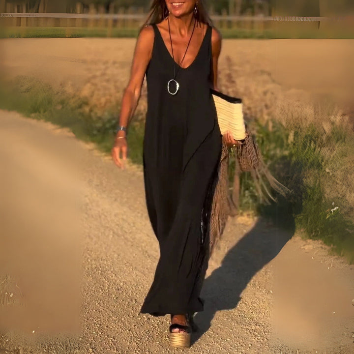 Élyse™ - Elegante Maxikleid ohne Ärmel mit V-Ausschnitt Chic