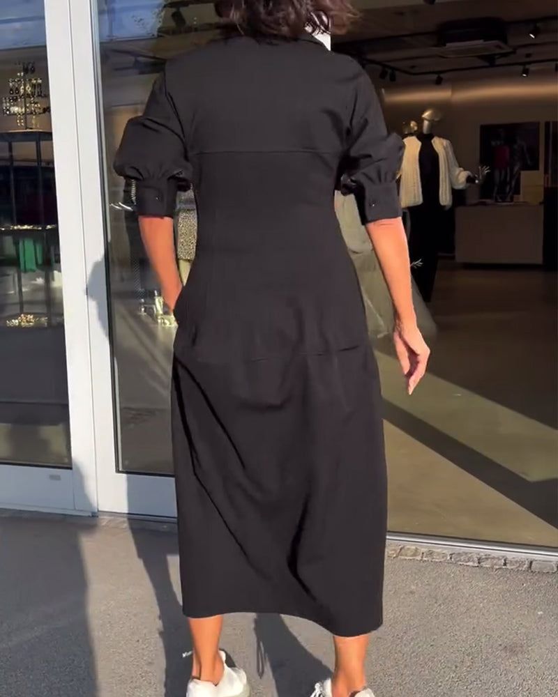 Élyane™ - Midikleid mit strukturierter Eleganz