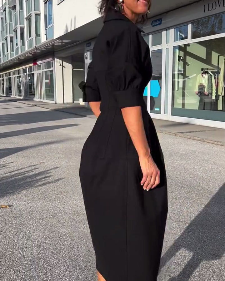 Élyane™ - Midikleid mit strukturierter Eleganz