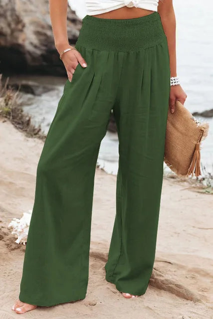 Antonina - Lange Hose aus Baumwolle und Leinen