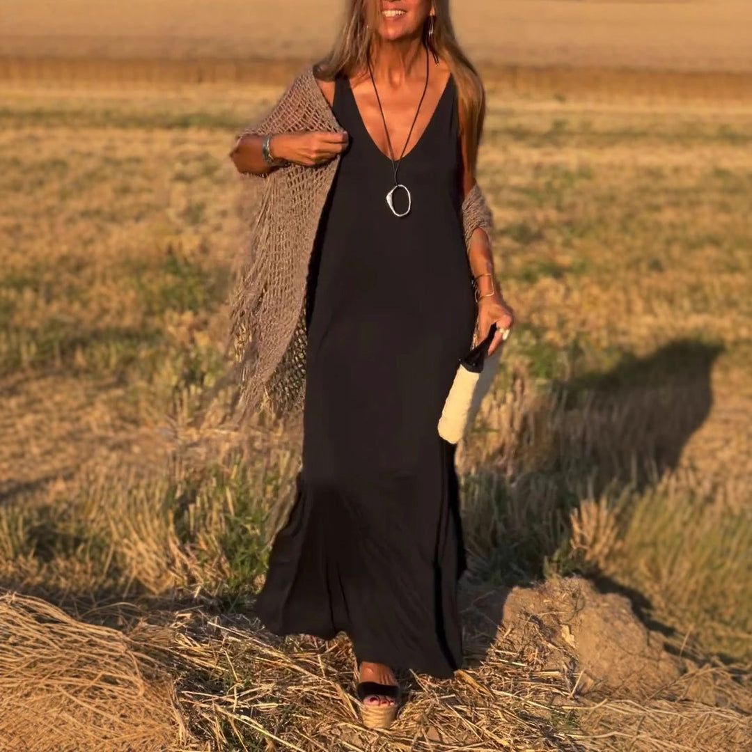 Élyse™ - Elegante Maxikleid ohne Ärmel mit V-Ausschnitt Chic