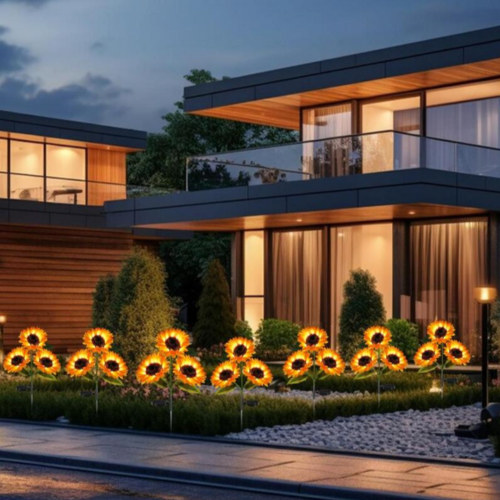 Floralglow™ - Solar-LED-Sonnenblumen-Gartenleuchten