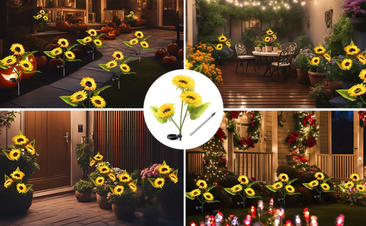 Floralglow™ - Solar-LED-Sonnenblumen-Gartenleuchten