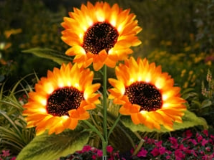 Floralglow™ - Solar-LED-Sonnenblumen-Gartenleuchten