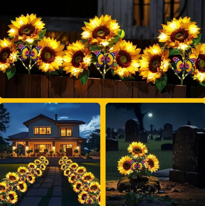 Floralglow™ - Solar-LED-Sonnenblumen-Gartenleuchten