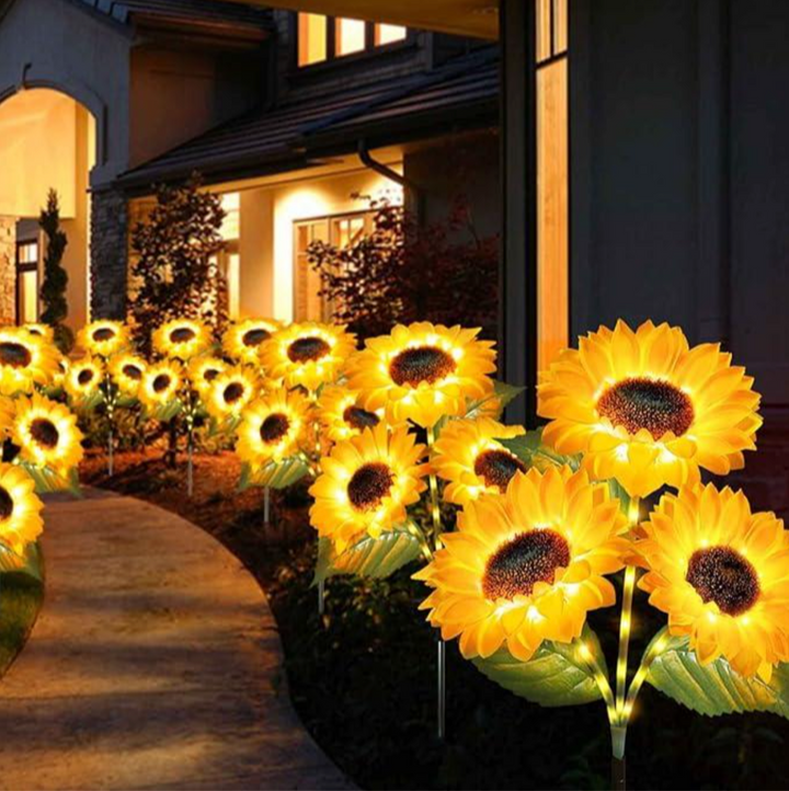 Floralglow™ - Solar-LED-Sonnenblumen-Gartenleuchten