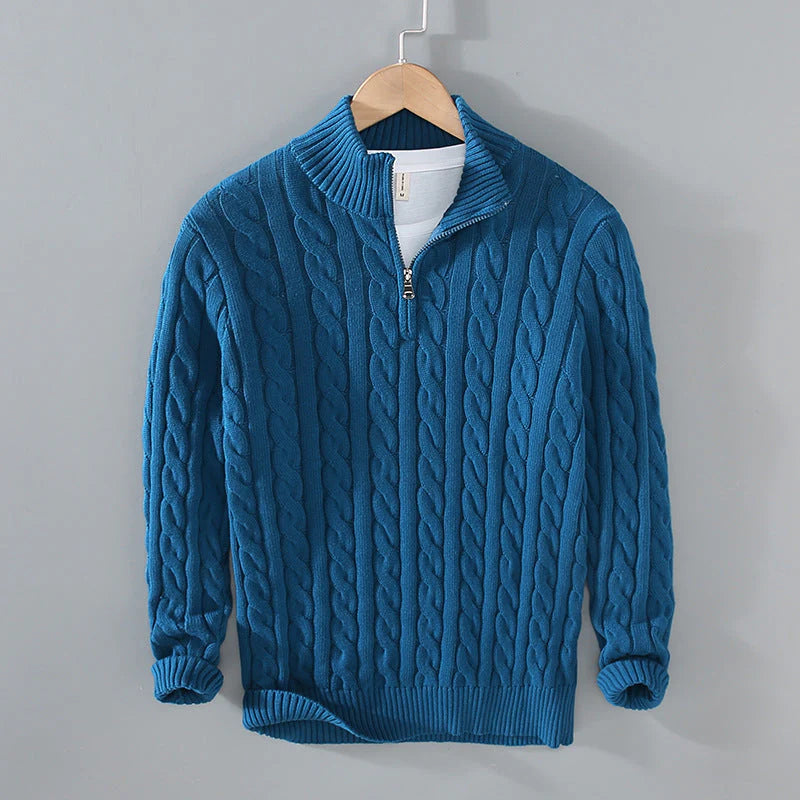 Adam™ - Eleganter Pullover mit halbem Reißverschluss