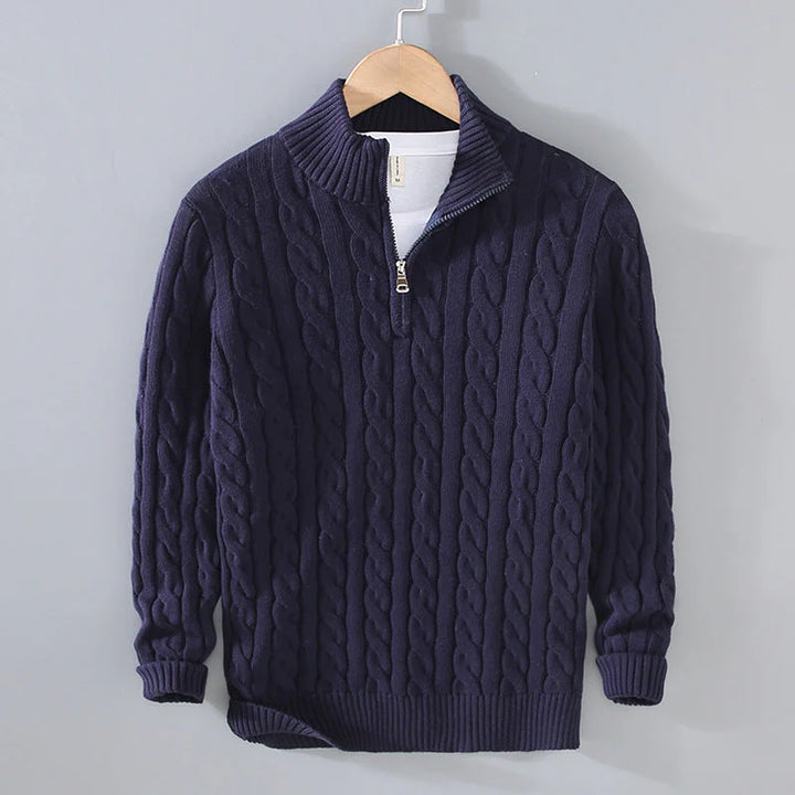 Adam™ - Eleganter Pullover mit halbem Reißverschluss