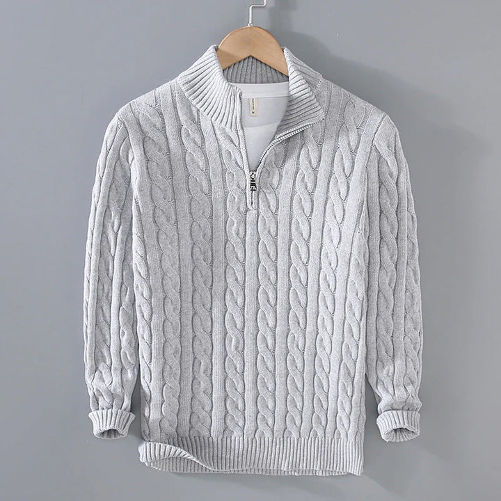 Adam™ - Eleganter Pullover mit halbem Reißverschluss