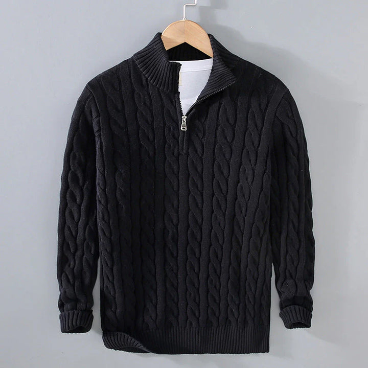 Adam™ - Eleganter Pullover mit halbem Reißverschluss