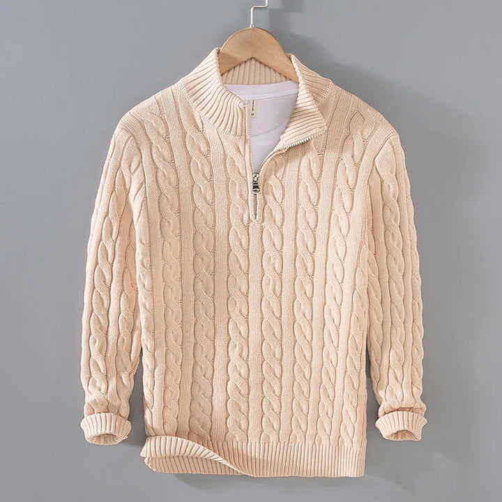 Adam™ - Eleganter Pullover mit halbem Reißverschluss