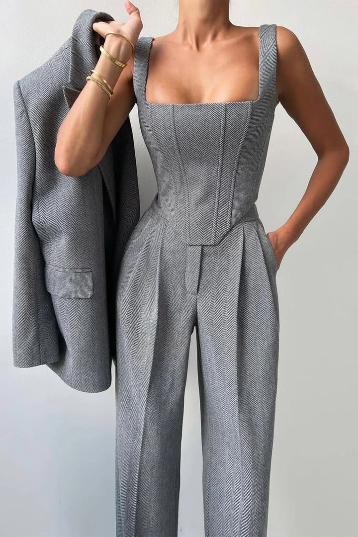 Alba™ - Dreiteiliges Set mit zweireihigem Blazer