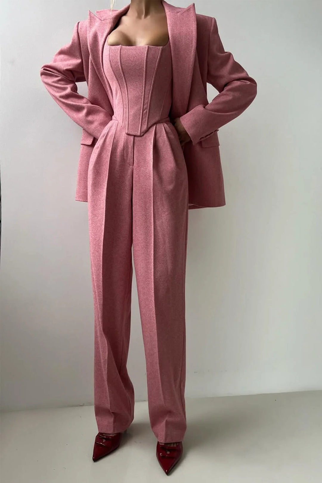 Alba™ - Dreiteiliges Set mit zweireihigem Blazer