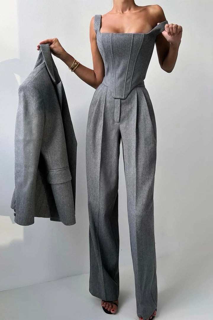 Alba™ - Dreiteiliges Set mit zweireihigem Blazer