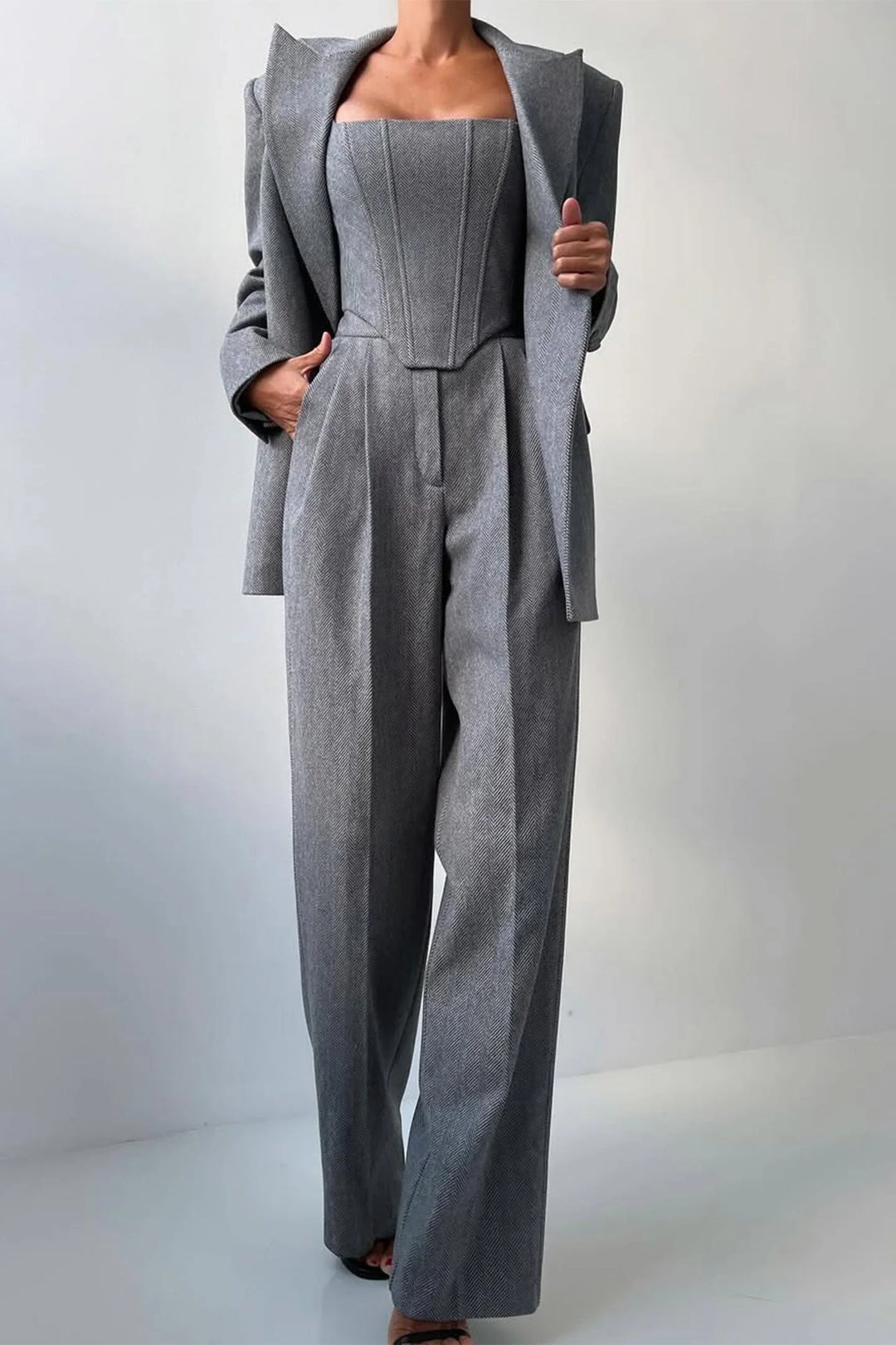 Alba™ - Dreiteiliges Set mit zweireihigem Blazer