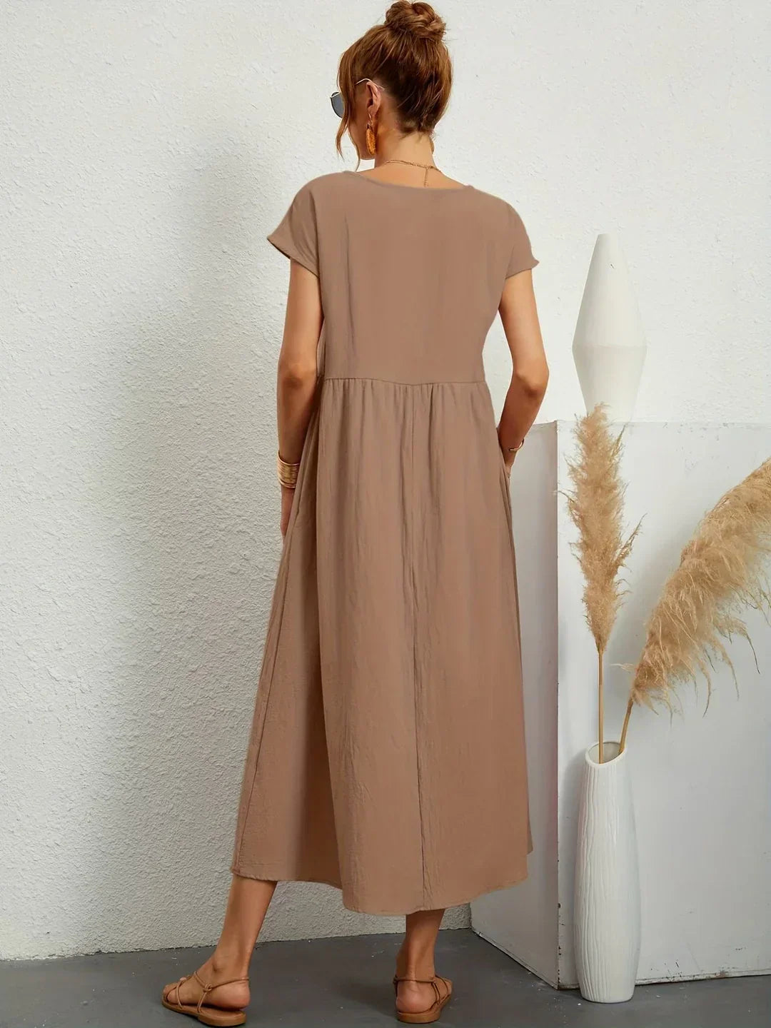 Anja™ - Leichtes, weiches Kleid mit Taschen