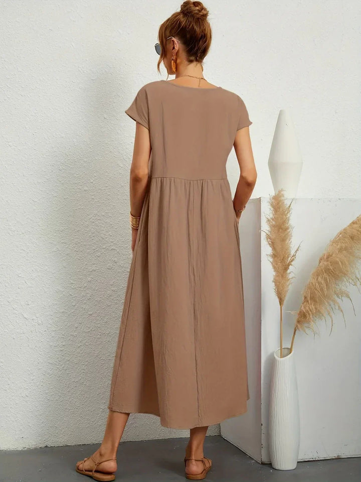 Anja™ - Leichtes, weiches Kleid mit Taschen
