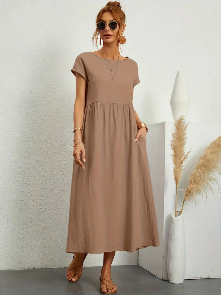 Anja™ - Leichtes, weiches Kleid mit Taschen