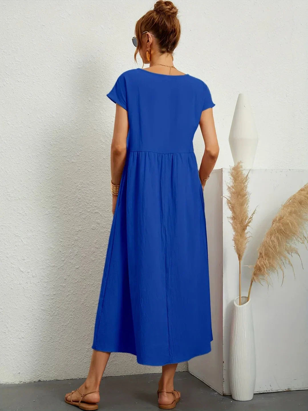 Anja™ - Leichtes, weiches Kleid mit Taschen
