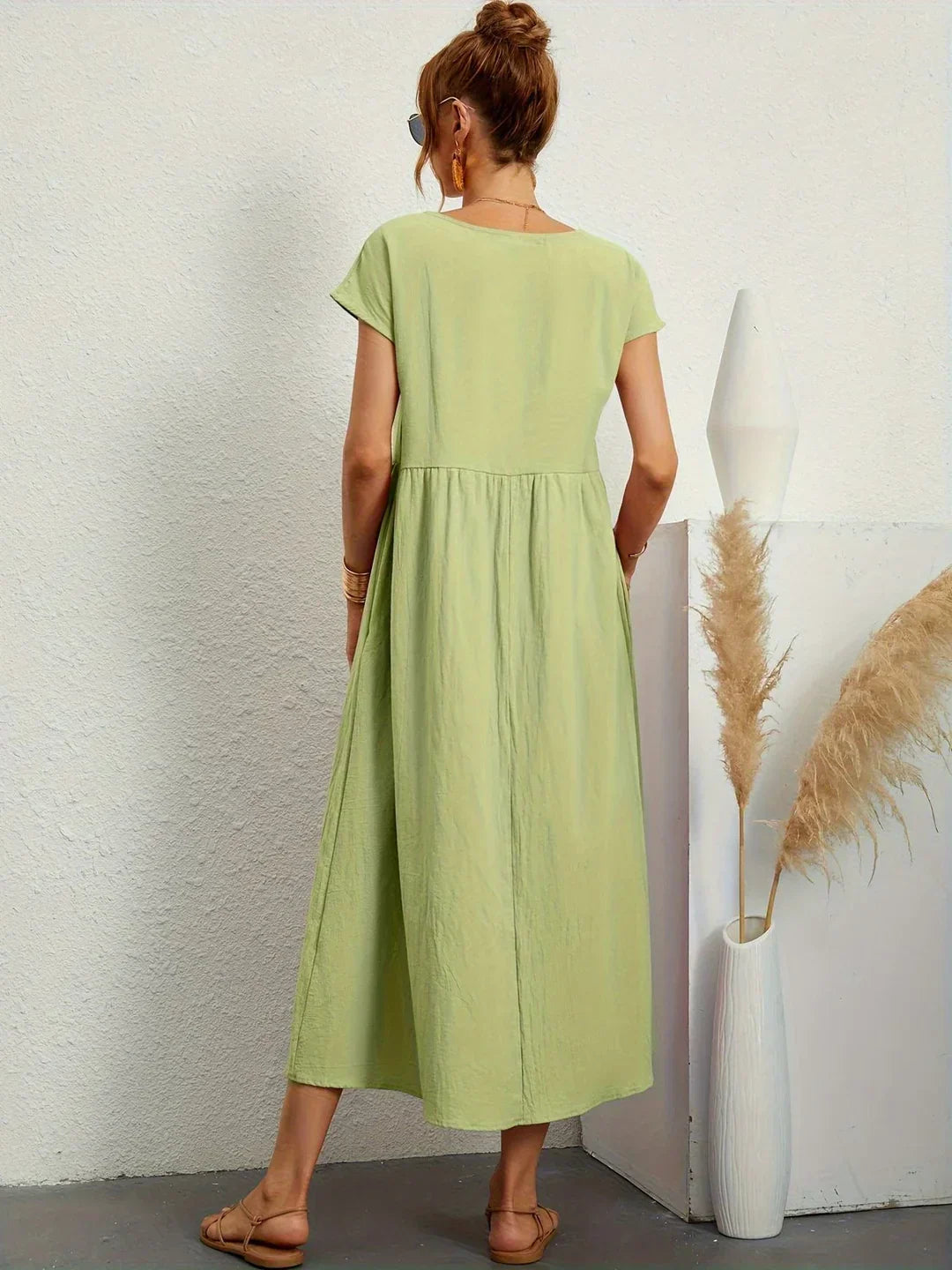 Anja™ - Leichtes, weiches Kleid mit Taschen