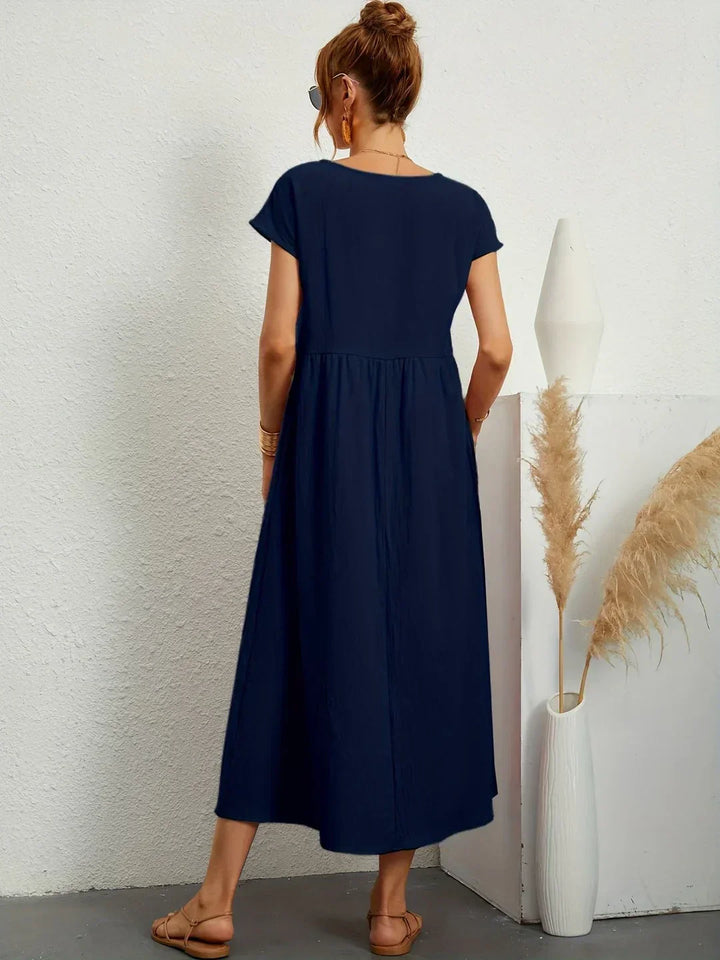 Anja™ - Leichtes, weiches Kleid mit Taschen