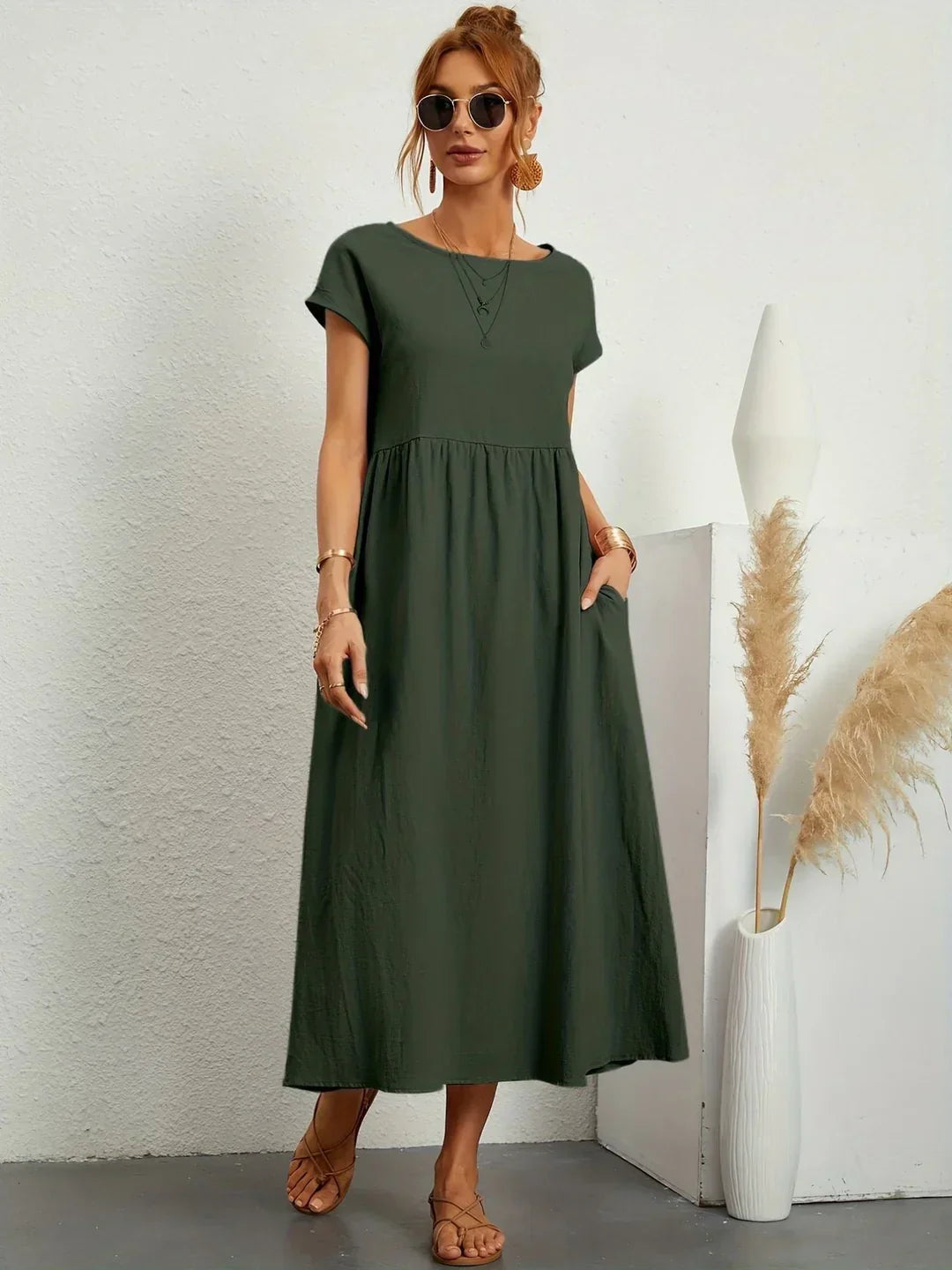 Anja™ - Leichtes, weiches Kleid mit Taschen