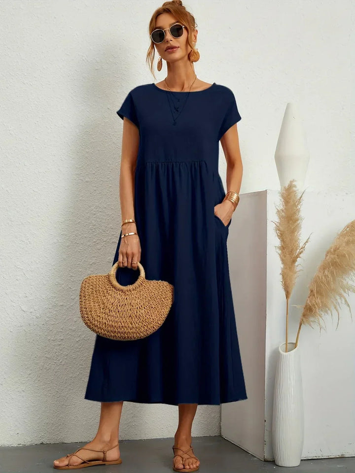Anja™ - Leichtes, weiches Kleid mit Taschen