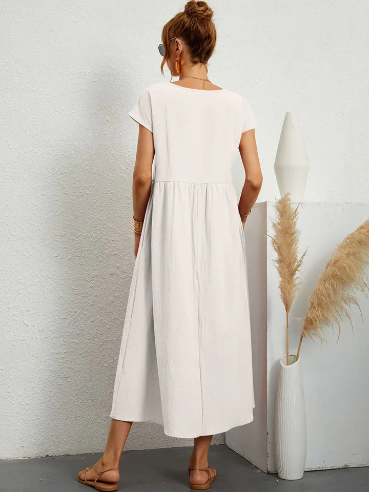 Anja™ - Leichtes, weiches Kleid mit Taschen