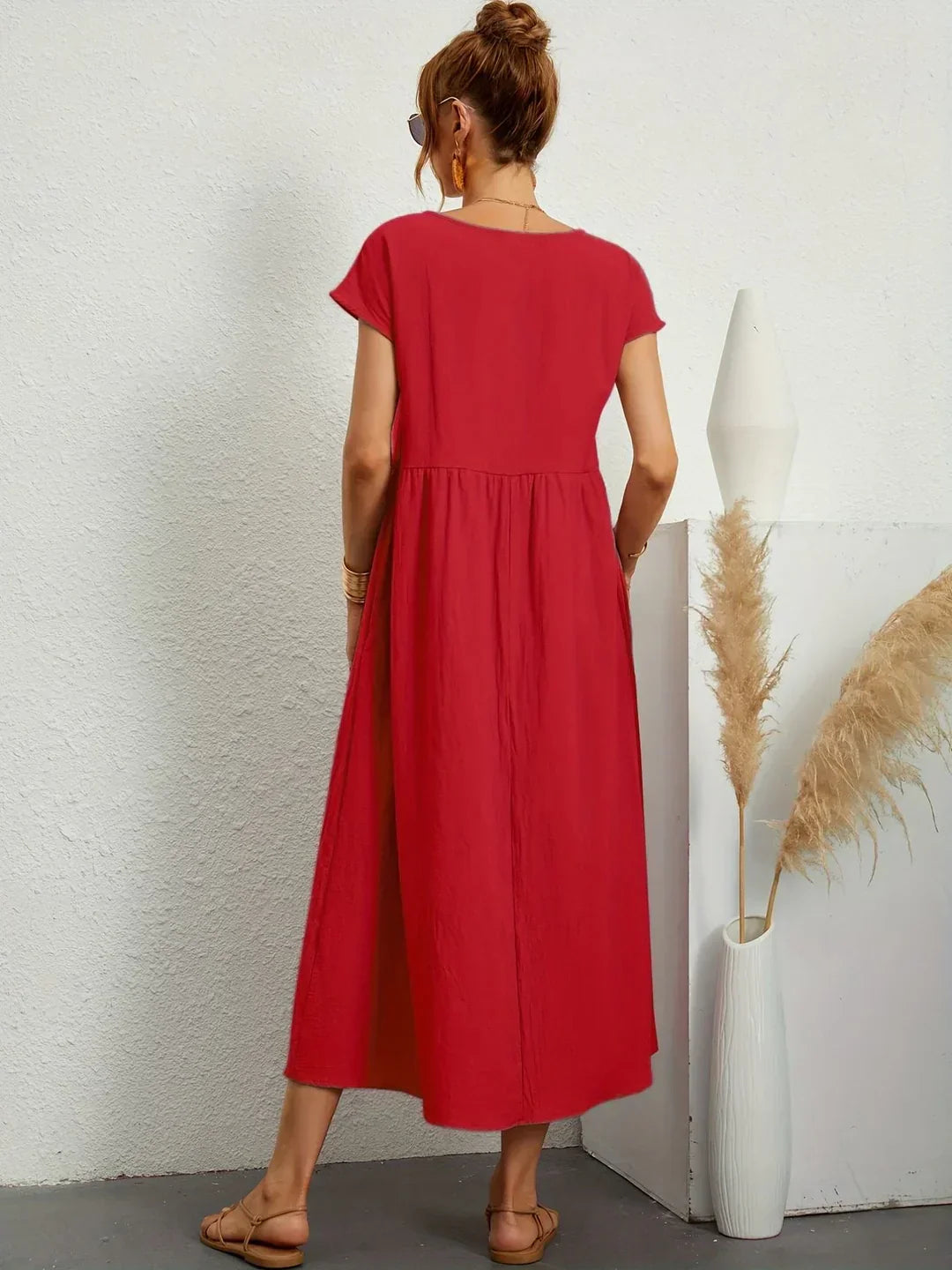 Anja™ - Leichtes, weiches Kleid mit Taschen