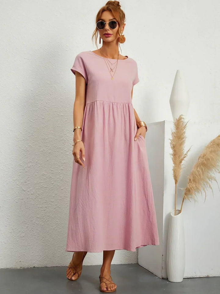 Anja™ - Leichtes, weiches Kleid mit Taschen