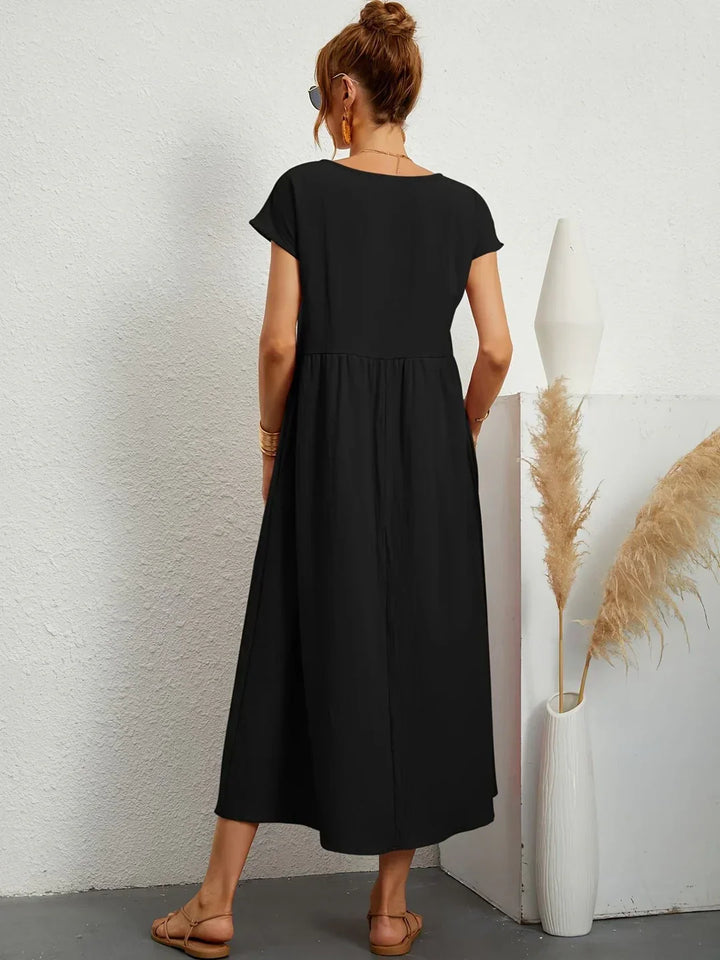 Anja™ - Leichtes, weiches Kleid mit Taschen