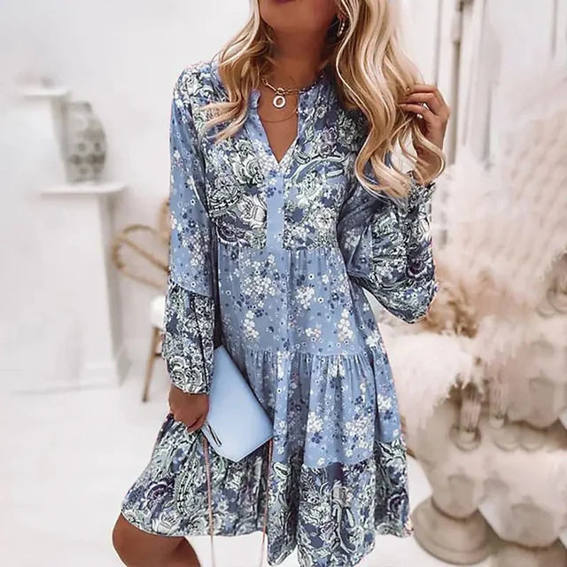 Ashley™ – Bedrucktes Boho-Kleid