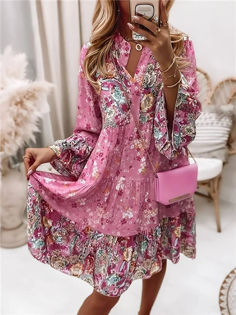 Ashley™ – Bedrucktes Boho-Kleid