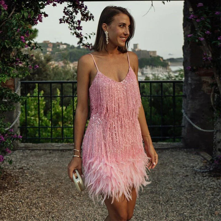 Brielle™ – Feder-Minikleid