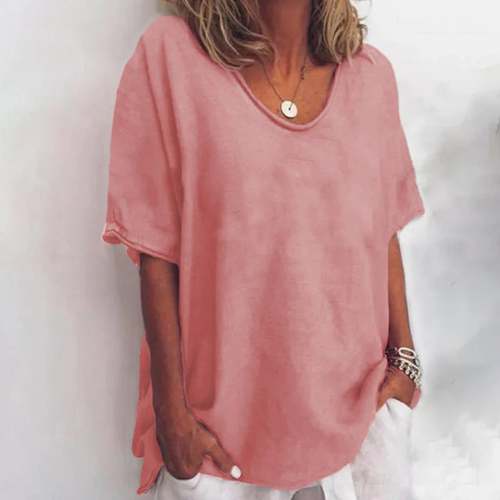 Camille™ – Übergroße Bluse mit V-Ausschnitt