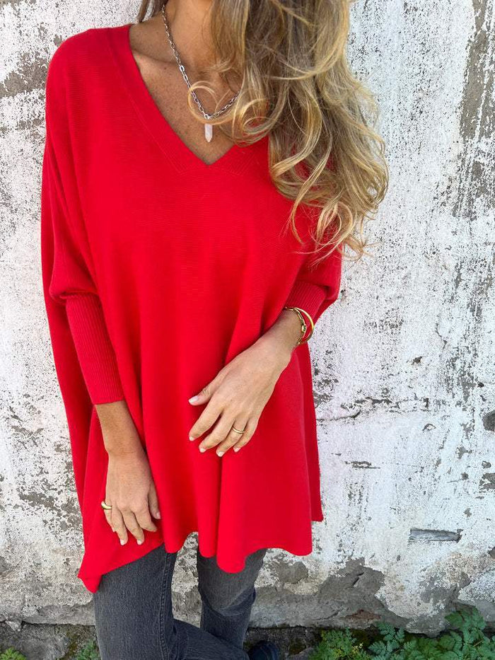 Carmen™ - Gemütlicher Oversize-Pullover mit V-Ausschnitt