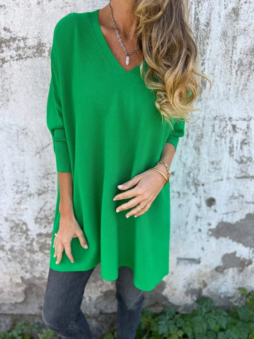 Carmen™ - Gemütlicher Oversize-Pullover mit V-Ausschnitt