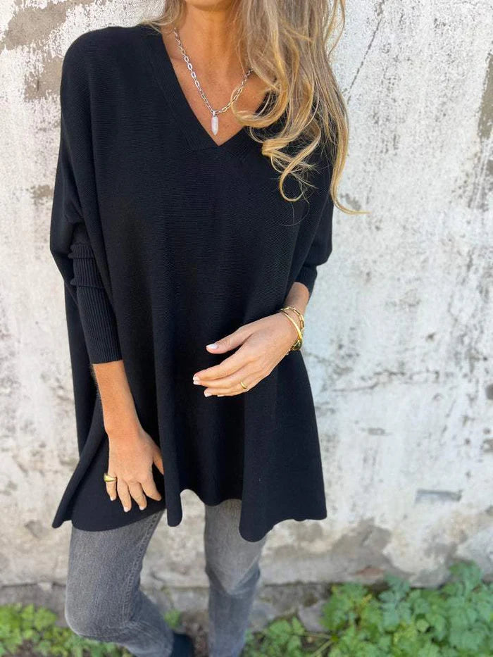 Carmen™ - Gemütlicher Oversize-Pullover mit V-Ausschnitt