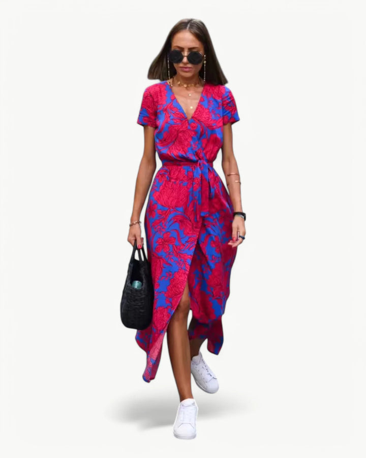 Celina™ – Lebendiges Sommerkleid mit V-Ausschnitt
