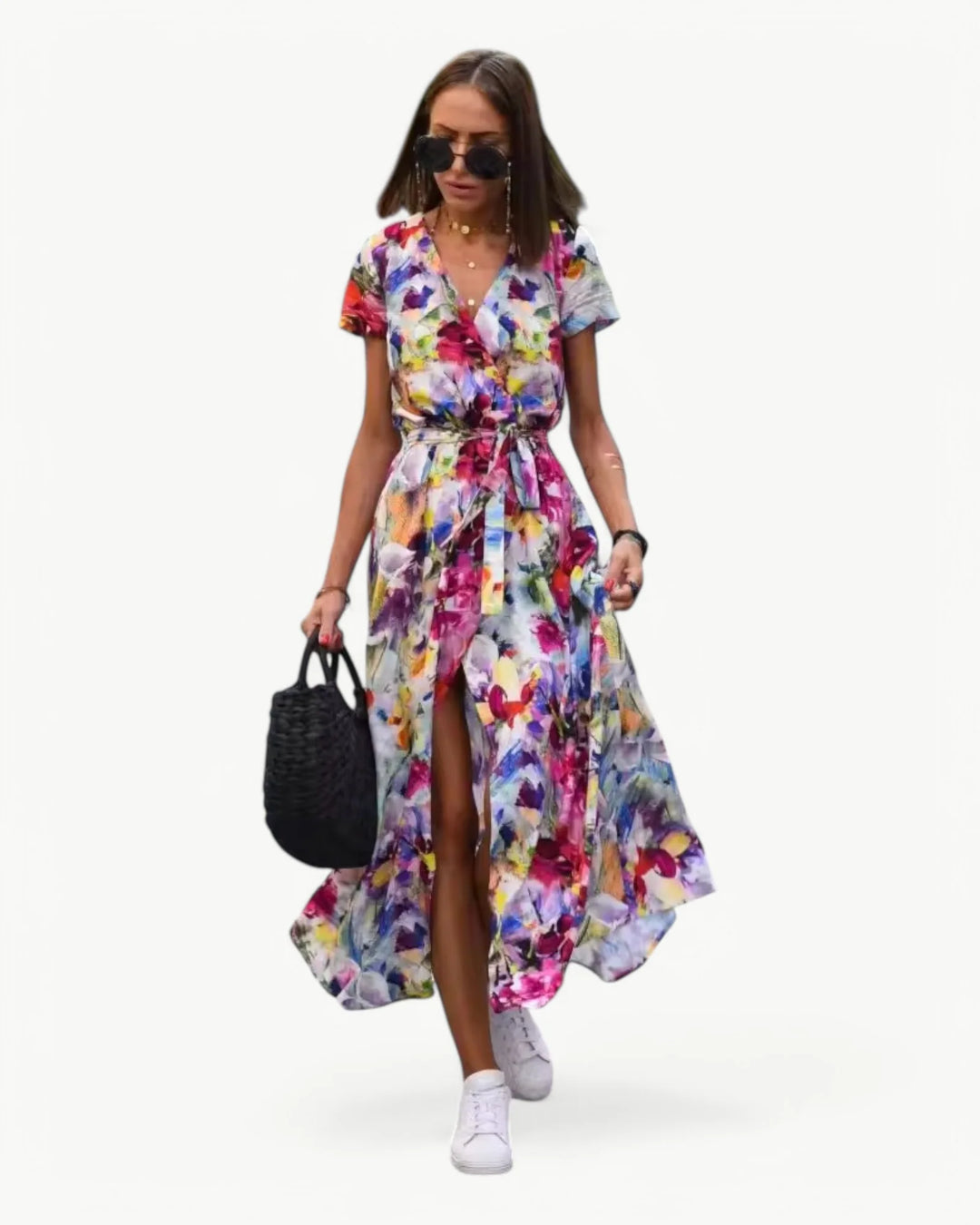 Celina™ – Lebendiges Sommerkleid mit V-Ausschnitt