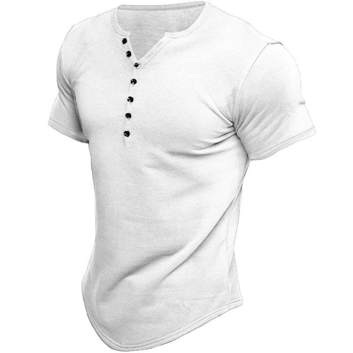 Chad™ - Stilvolles Henley-Shirt mit kurzen Ärmeln