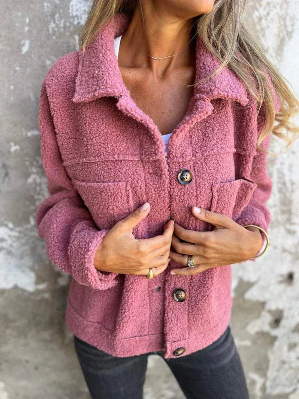 Cinzia - Kurze Wolljacke mit klassischem Revers