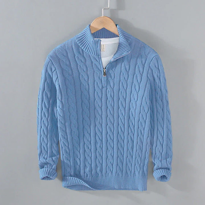 Adam™ - Eleganter Pullover mit halbem Reißverschluss
