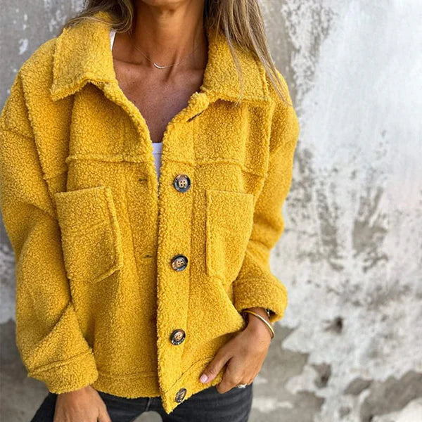 Cinzia - Kurze Wolljacke mit klassischem Revers