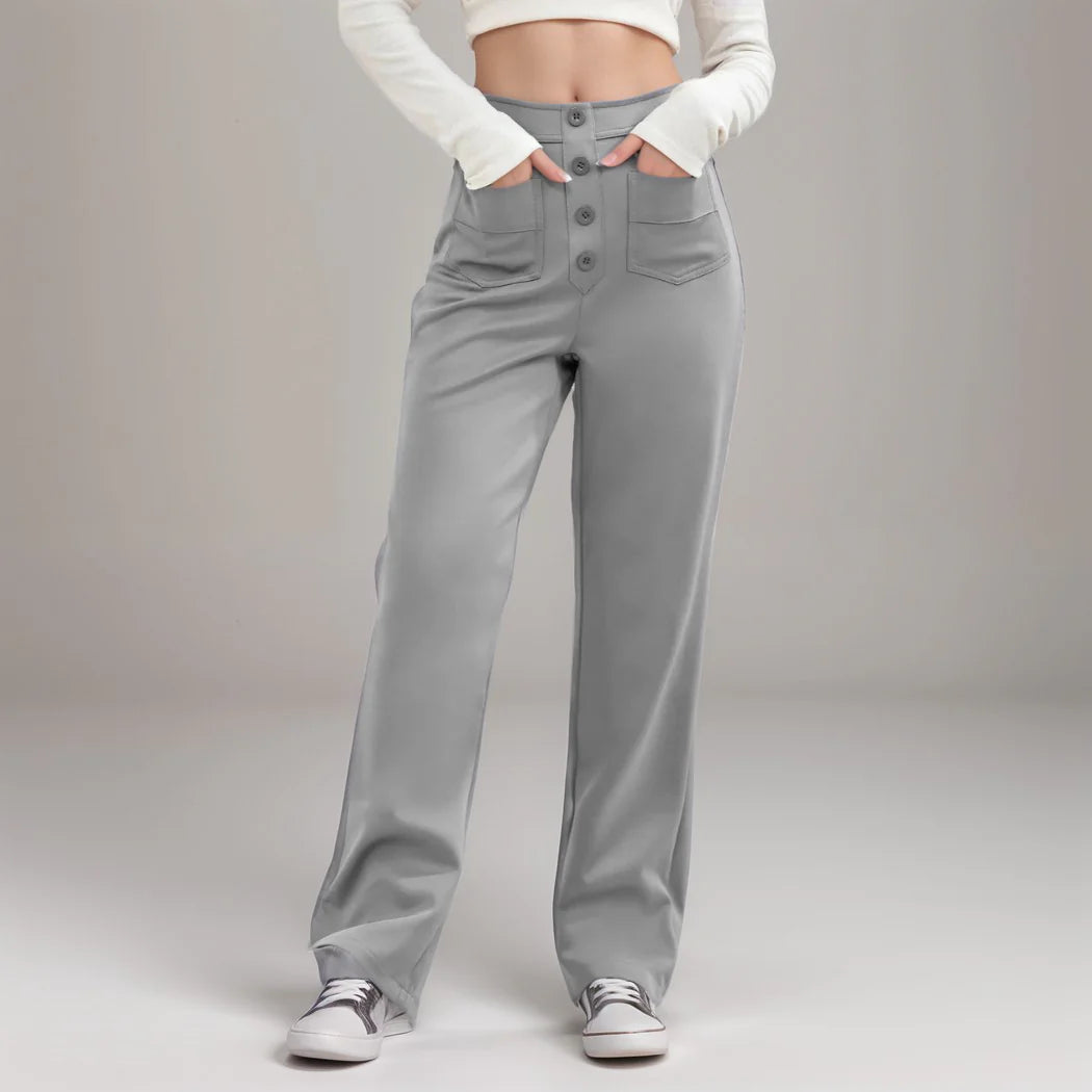Elisha - Elastische broek met hoge taille - 1+1 kostenlos